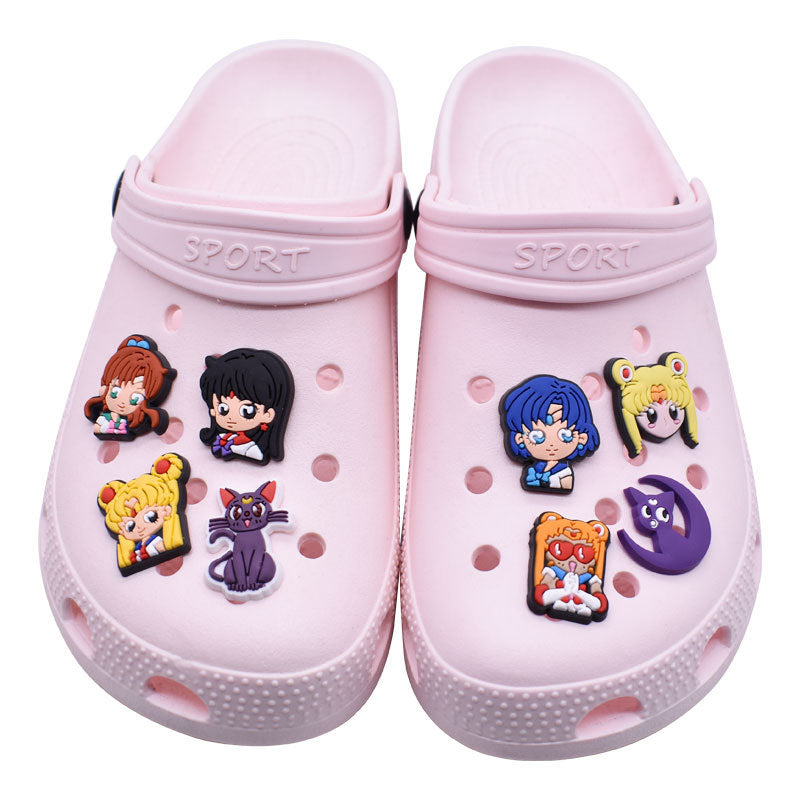 CF  142  Crocs Croc  Sailor Moon Cartoon  Decoration Silicon