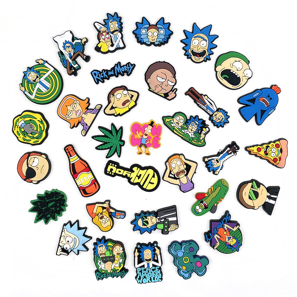 CF 15  Crocs Croc Charms Rick and Morty  Decoration Silicon