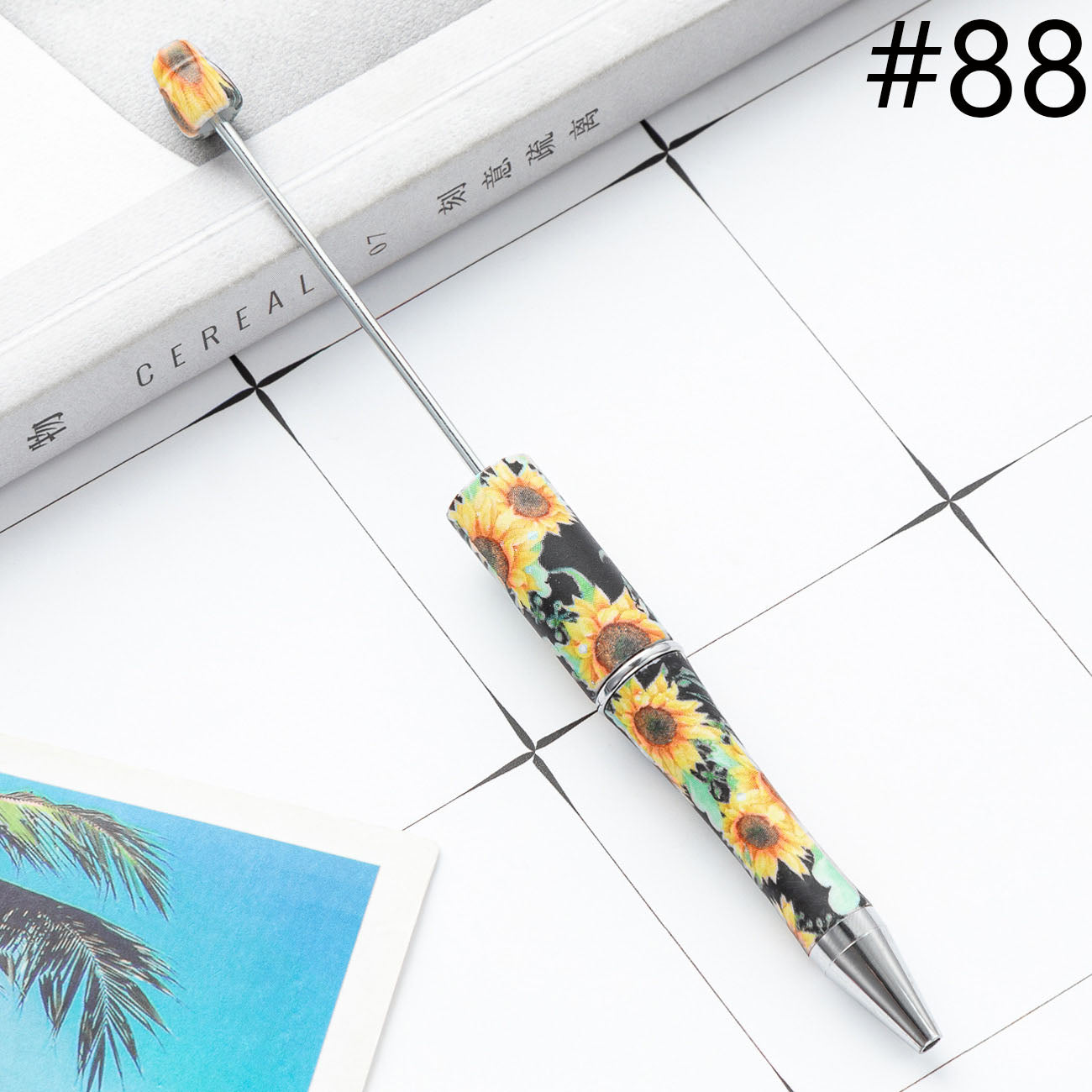 Beadable Pen  Beaded Pen DIY Sunflower