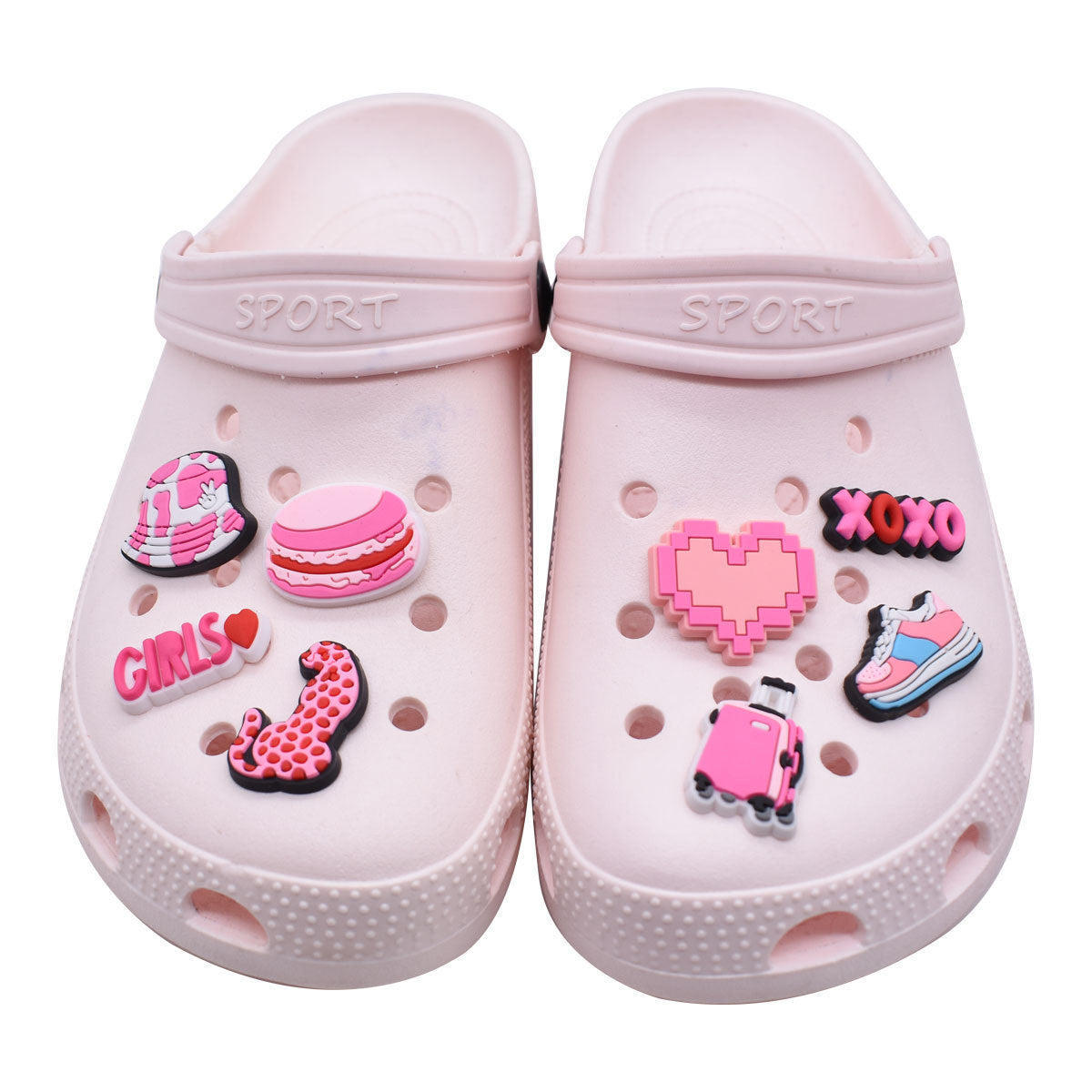 CF31  Crocs Croc Charms Pink Girls Decoration Silicon