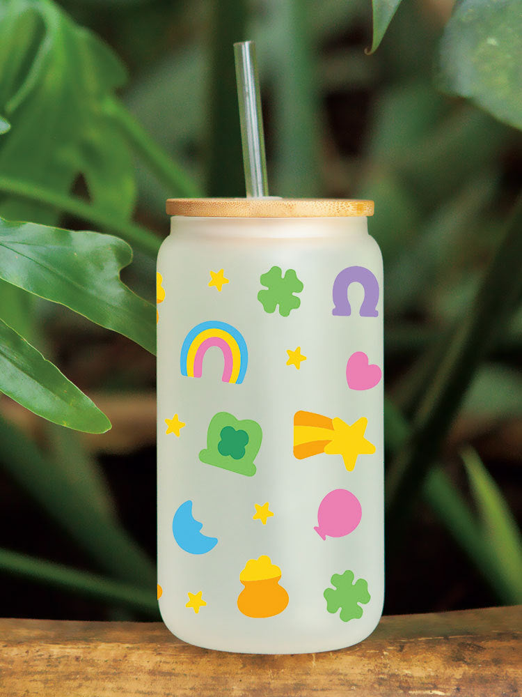 ST .Pactric's Day Lucky 16Oz   UV DTF Cup Wraps Transfer Stickers Tumblers