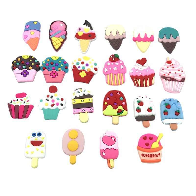 CF 83 Crocs Croc Charms Popsicle  Ice Cream Cake Decoration Silicon