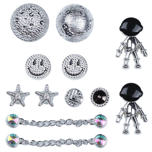 CCM 08  Crocs Croc Charms Astronaut Spaceman  Starfish Smile Face   Chain Decoration