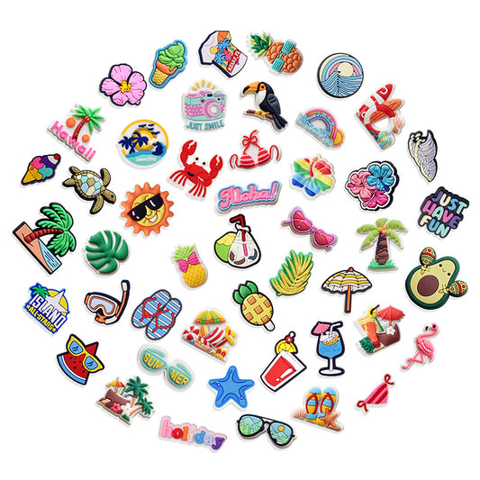 CF 46  Crocs Croc Charms Summer Food Drinks Sea  Decoration Silicon