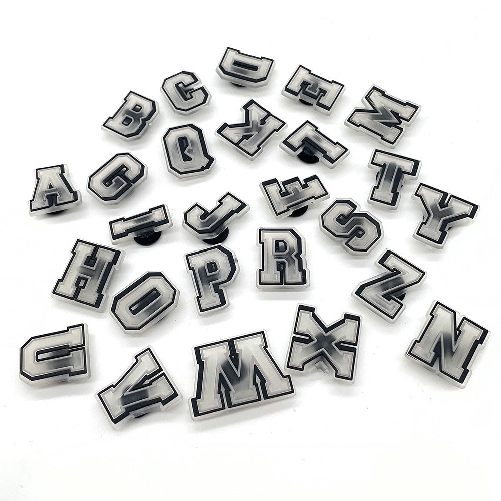 CF26  Crocs Croc Charms Glow Letters Luminous Decoration Silicon