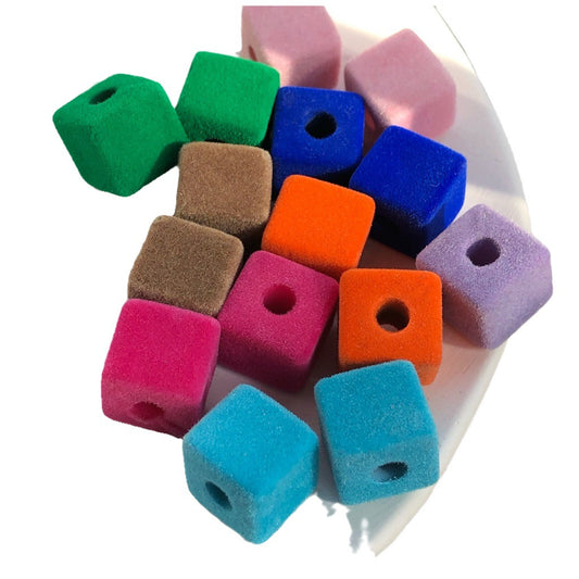 PP07 Cube Fuzzy Beads Acrylic Random Mix