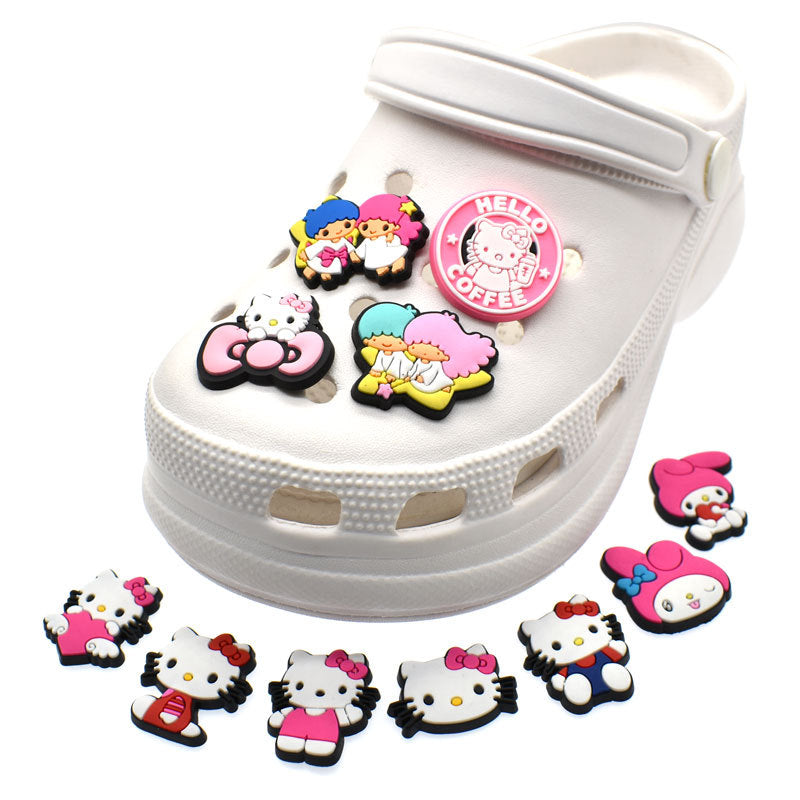 CF 122   Crocs Croc Sanrio Dog Cat  Frog  Decoration Silicon