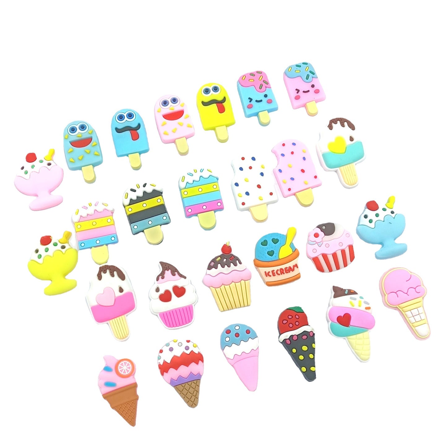 CF 83 Crocs Croc Charms Popsicle  Ice Cream Cake Decoration Silicon