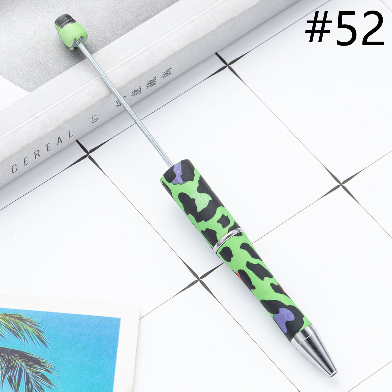 Beadable Pen  Beaded Pen DIY Paw Leopard Print Zebra Cow Sport Print