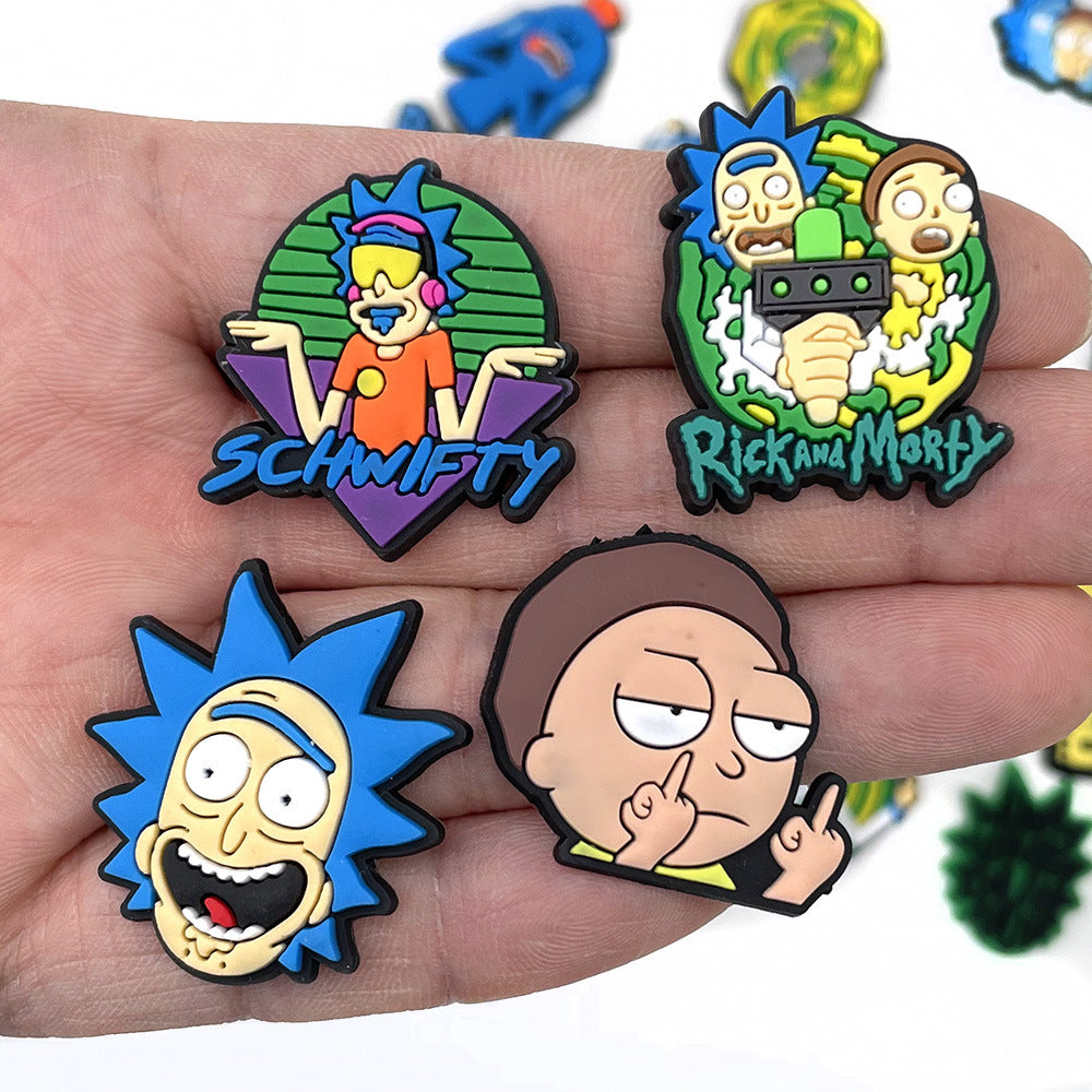 CF 15  Crocs Croc Charms Rick and Morty  Decoration Silicon