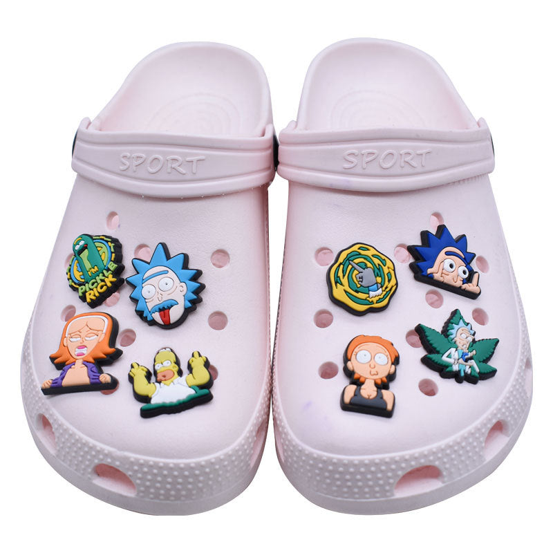 CF 132  Crocs Croc  Rick And Morty Decoration Silicon