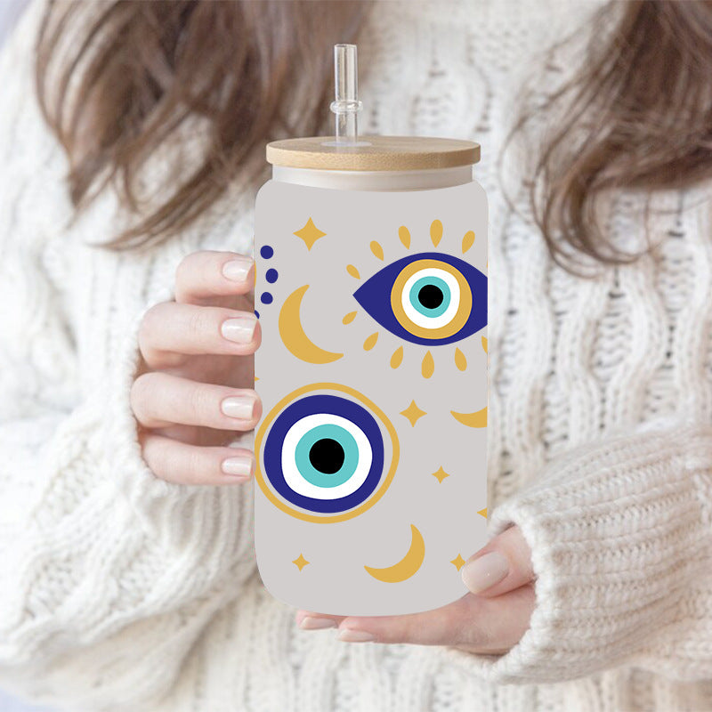 Evil Eye The Eye Of The Demon  16Oz   UV DTF Cup Wraps Transfer Stickers Tumblers