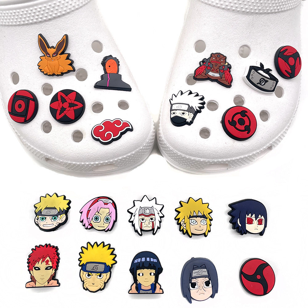 CF28  Crocs Croc Charms Cartoon  Naruto Decoration Silicon