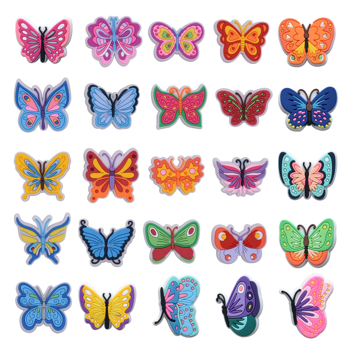 CF 69  Crocs Croc Butterfly Bunch  Decoration Silicon