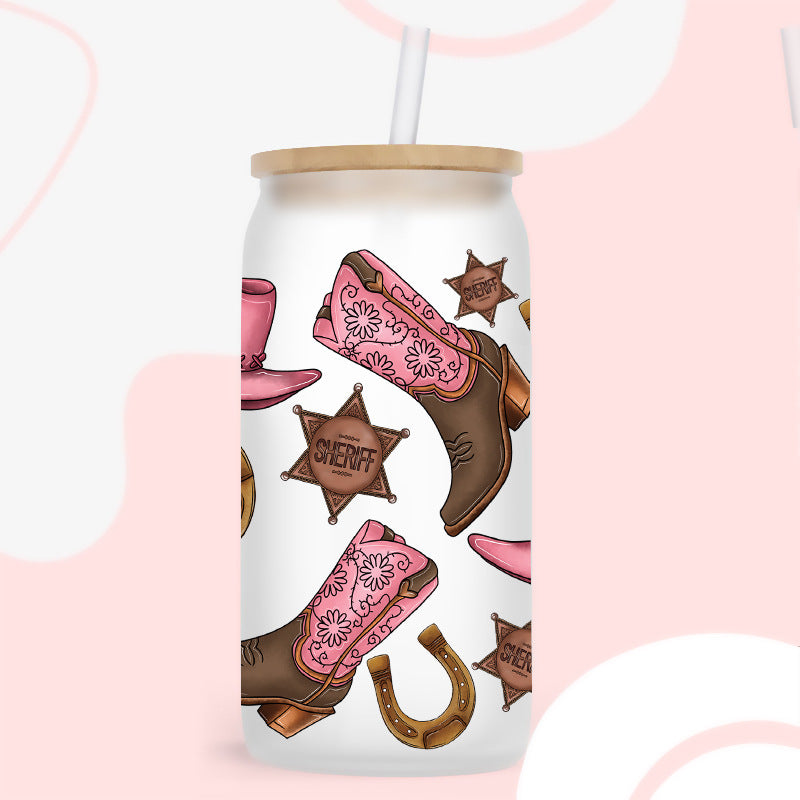 Cowboy Cowgirl 16Oz   UV DTF Cup Wraps Transfer Stickers Tumblers