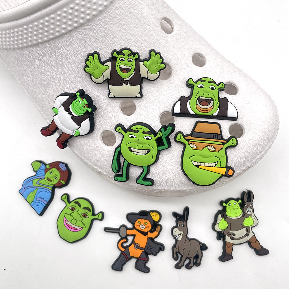 CF 102  Crocs Croc Charm  Monster Shrek  Decoration Silicon