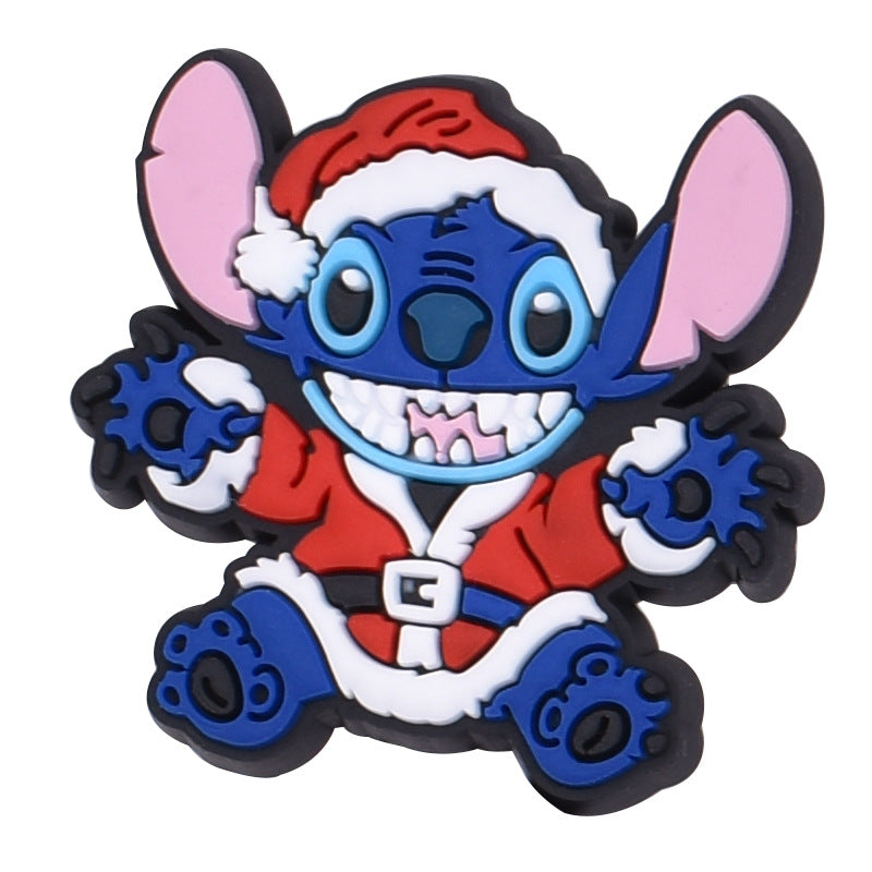 CF 115   Crocs Croc Christmas Stitch Decoration Silicon