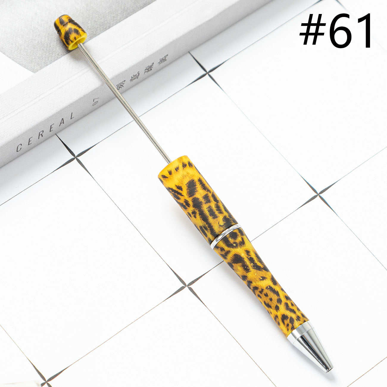 Beadable Pen  Beaded Pen DIY Paw Leopard Print Zebra Cow Sport Print