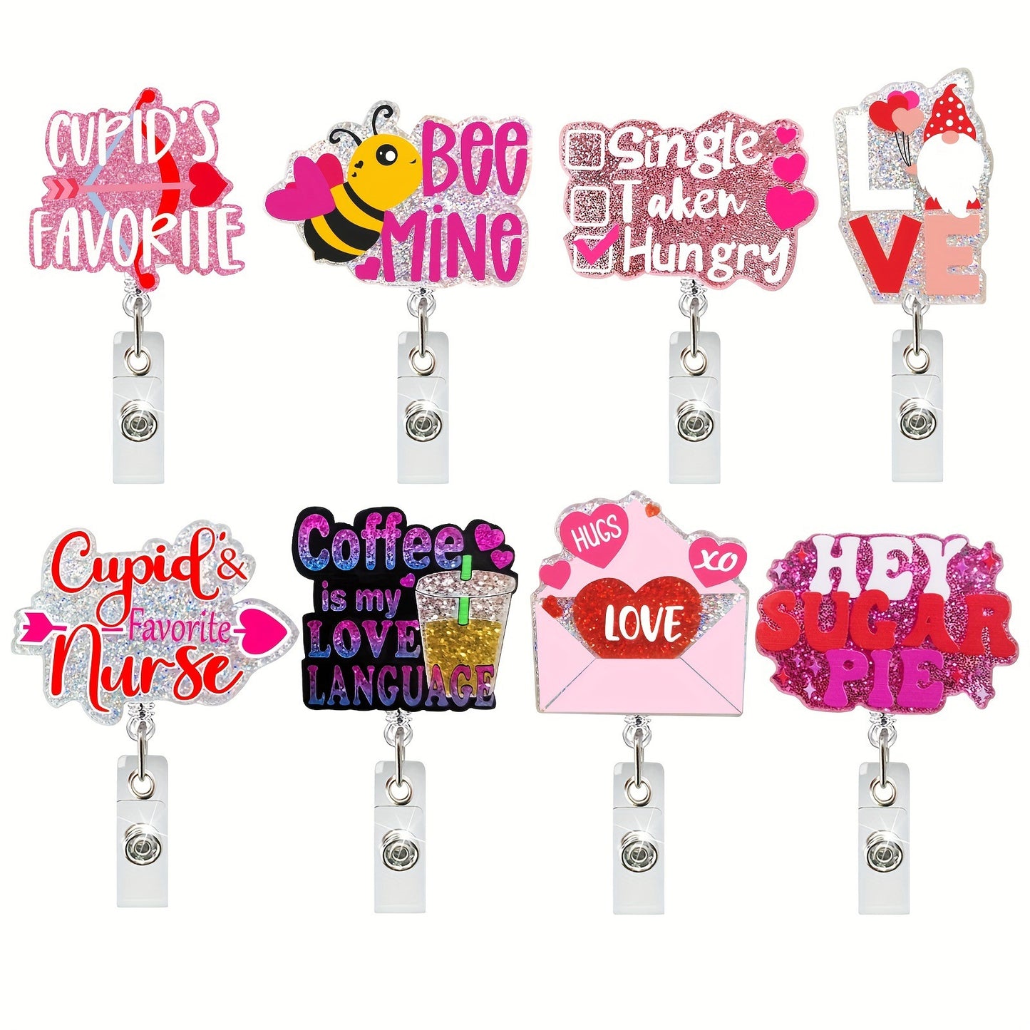 Badge Reel Badgereel Love Pink  B 08