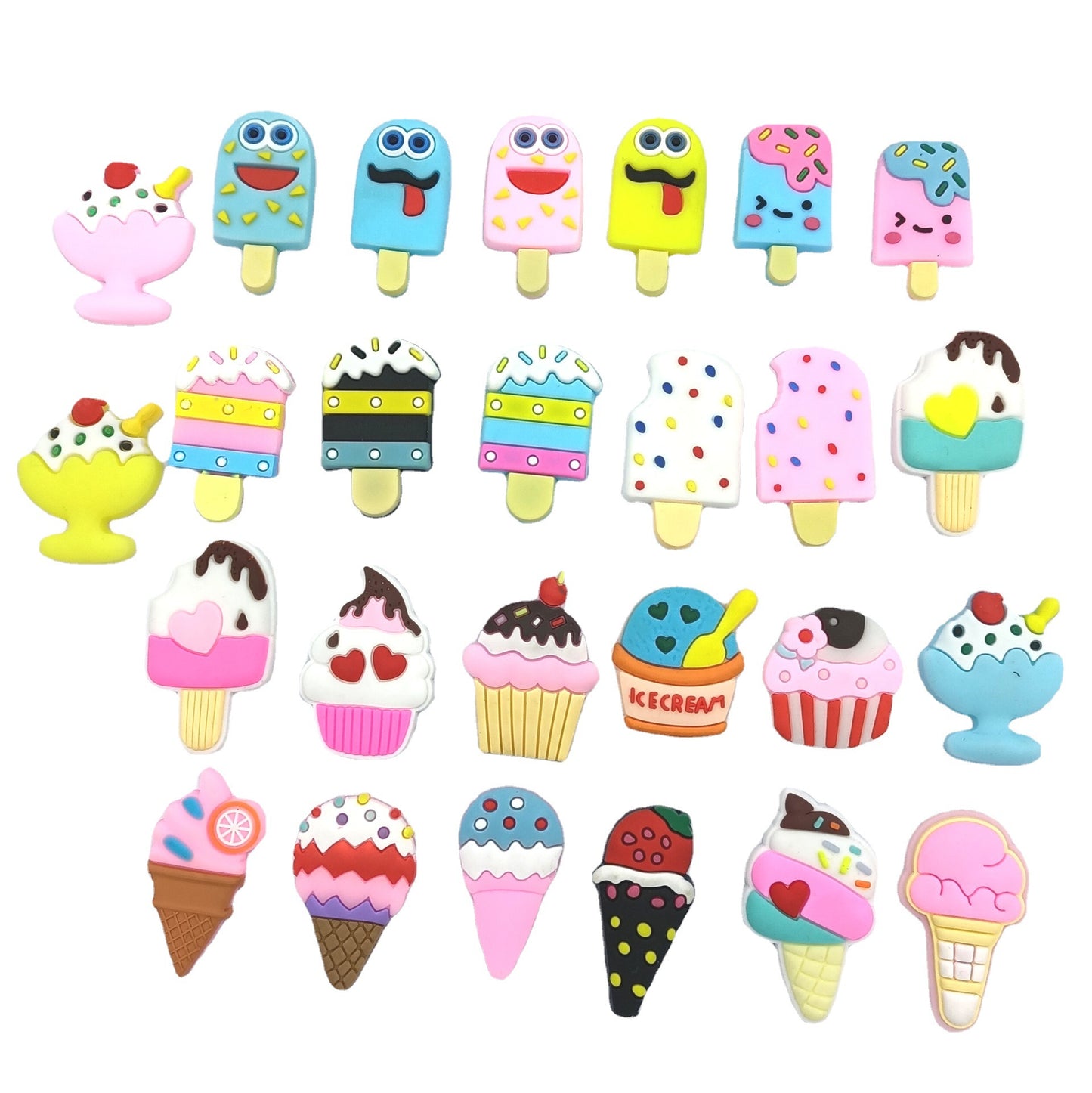 CF 83 Crocs Croc Charms Popsicle  Ice Cream Cake Decoration Silicon