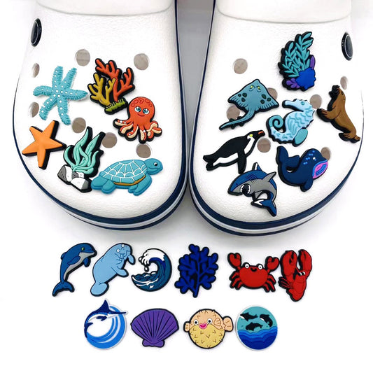 CF 104  Crocs Croc Charm Sea Fish Animal Decoration Silicon