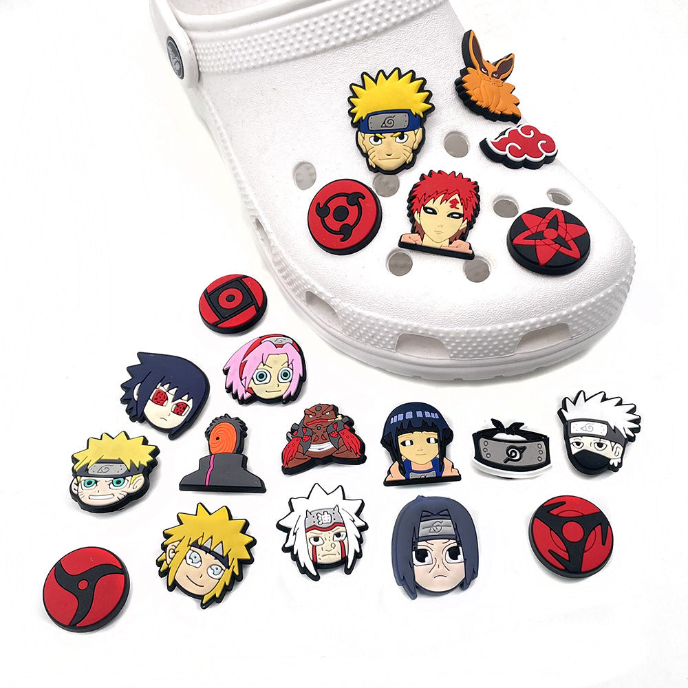 CF28  Crocs Croc Charms Cartoon  Naruto Decoration Silicon