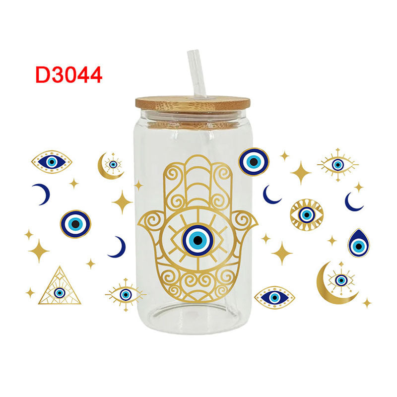 Evil Eye The Eye Of The Demon  16Oz   UV DTF Cup Wraps Transfer Stickers Tumblers