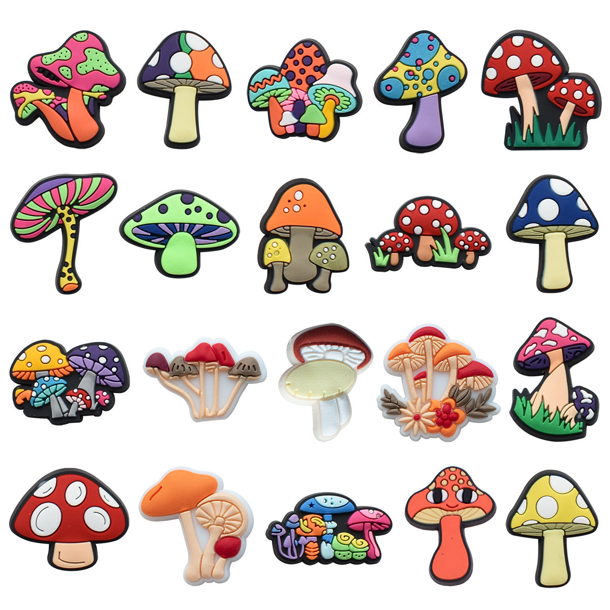 CF 37  Crocs Croc Charms Mushroom Party  Decoration Silicon