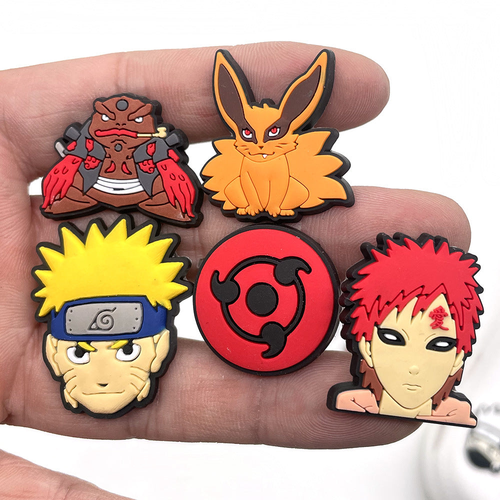 CF28  Crocs Croc Charms Cartoon  Naruto Decoration Silicon