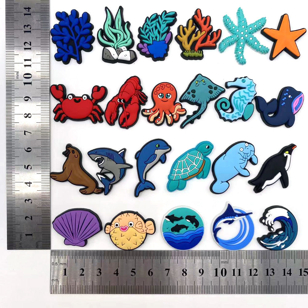 CF 104  Crocs Croc Charm Sea Fish Animal Decoration Silicon