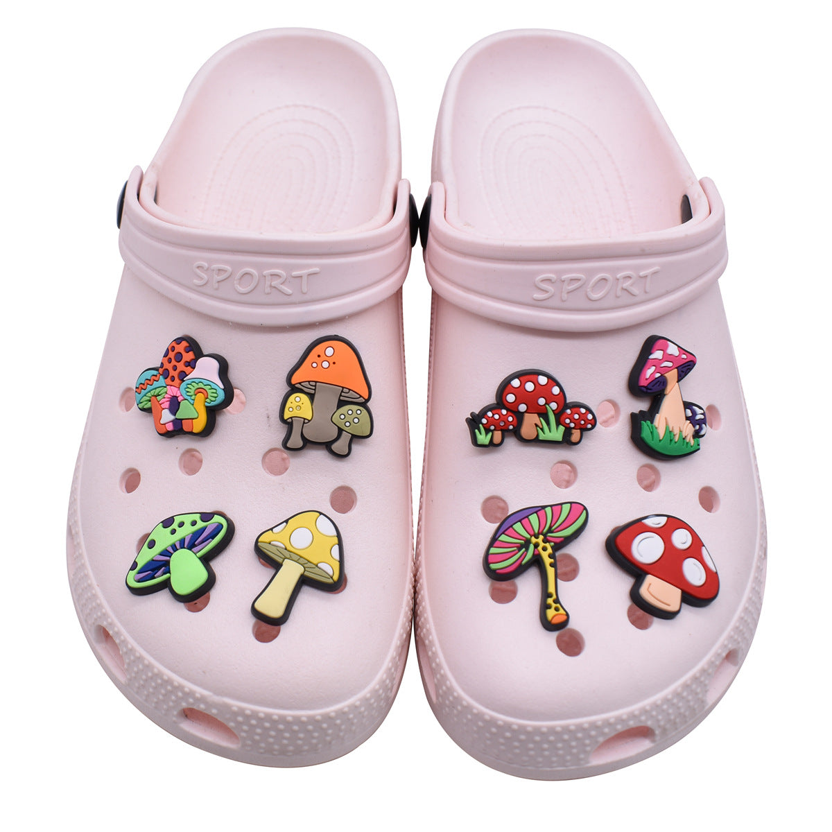 CF 37  Crocs Croc Charms Mushroom Party  Decoration Silicon