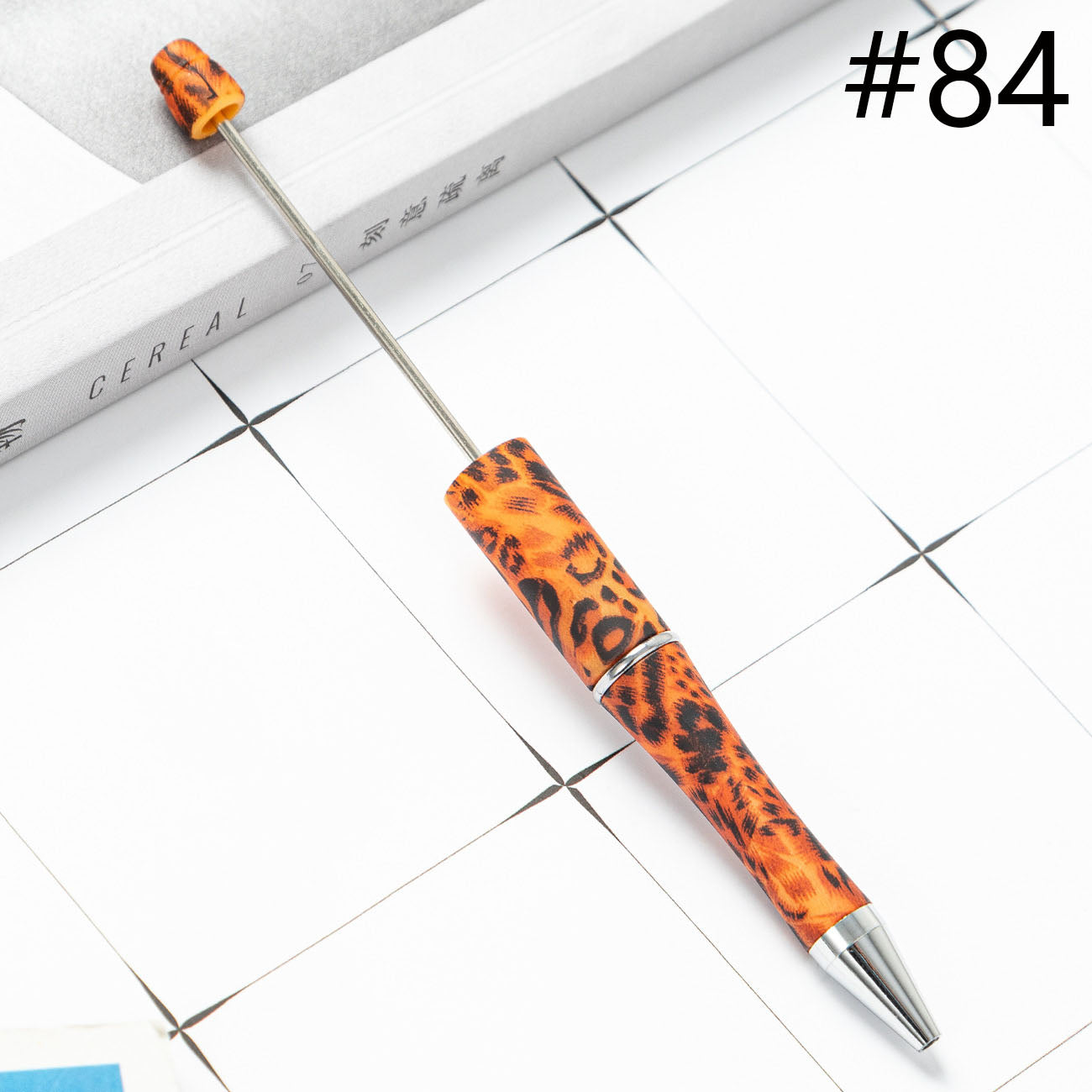 Beadable Pen  Beaded Pen DIY Paw Leopard Print Zebra Cow Sport Print