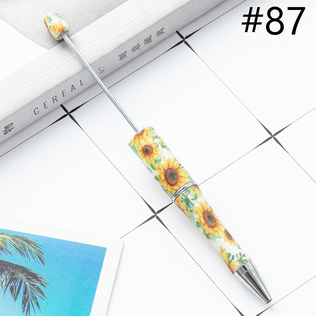 Beadable Pen  Beaded Pen DIY Sunflower