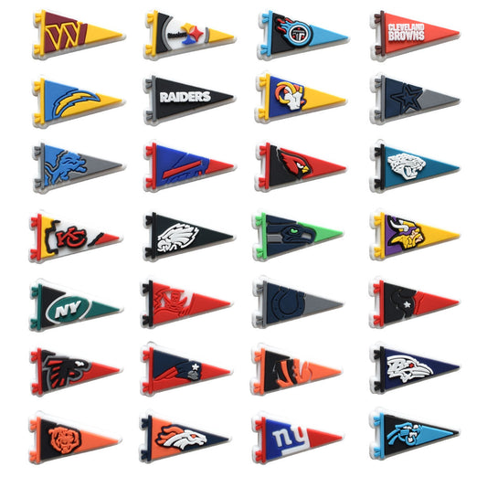 CF 61  Crocs Croc Charms Sport Football NFL Flag  Bunch  Decoration Silicon