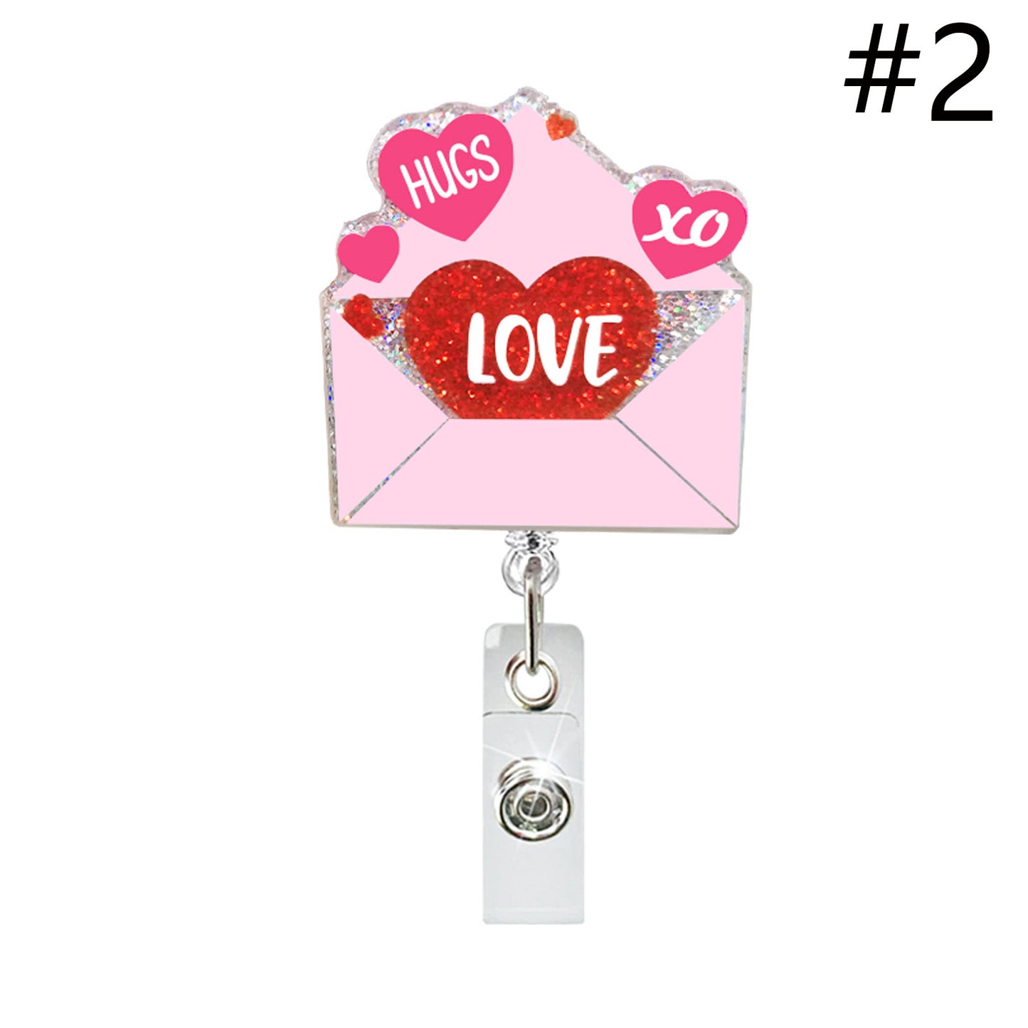 Badge Reel Badgereel Love Pink  B 08