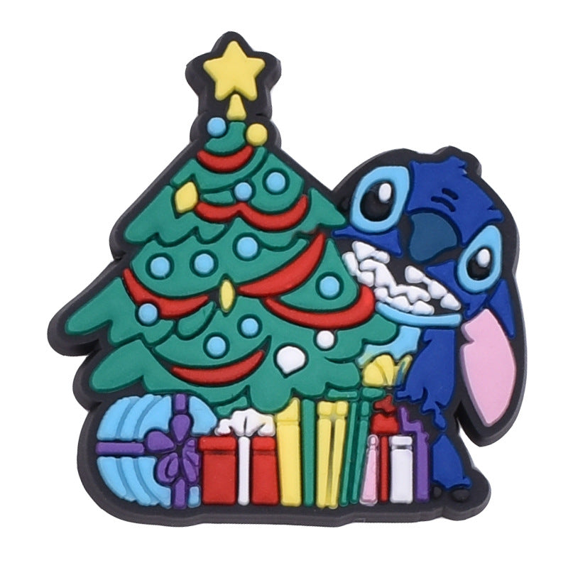 CF 115   Crocs Croc Christmas Stitch Decoration Silicon