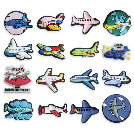 CF 47  Crocs Croc Charms Cartoon Aircraft Plane Decoration Silicon