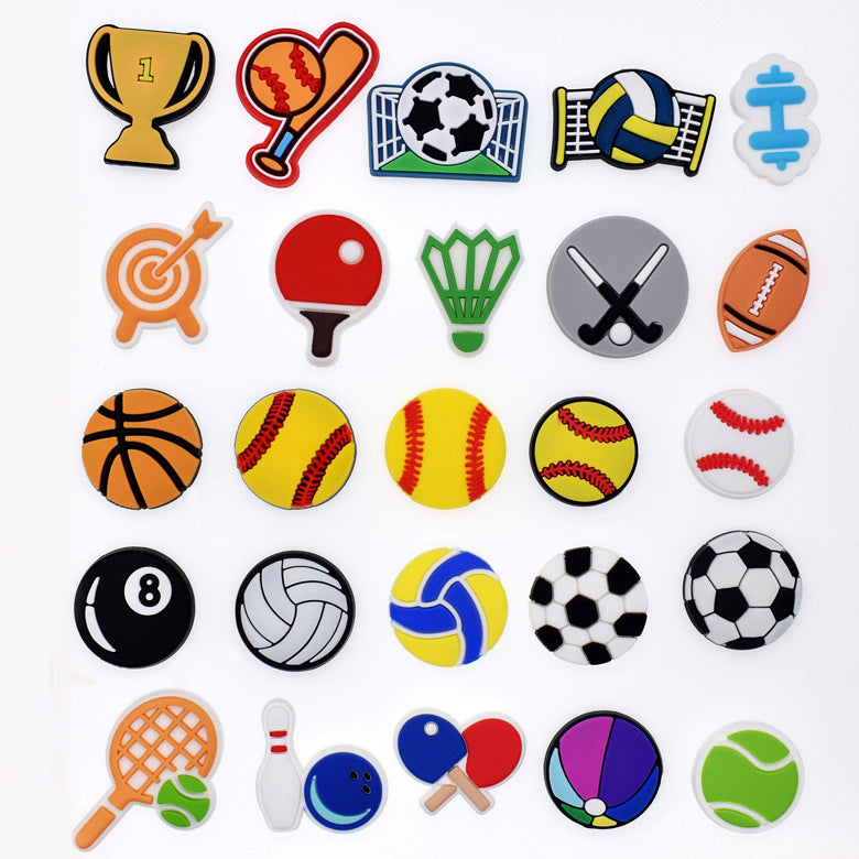 CF 110   Crocs Croc Charm Sport Football Basketball Baseball Volleyball  Tennis Rugby Table tennis Decoration Silicon