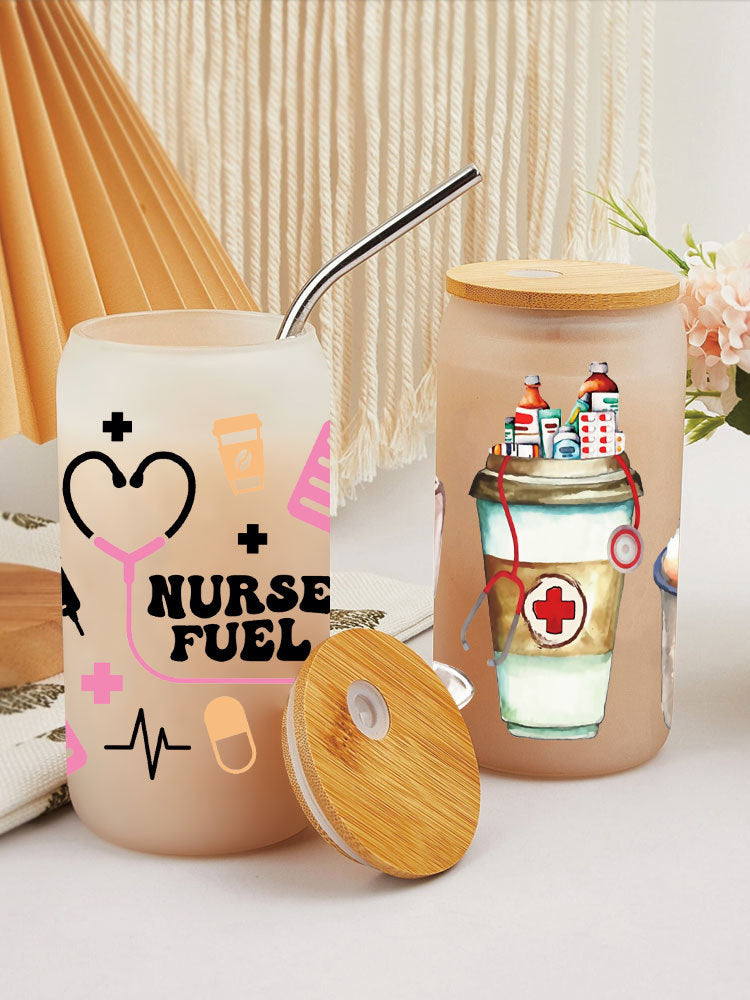 Nurse Doctor Medical 16Oz   UV DTF Cup Wraps Transfer Stickers Tumblers