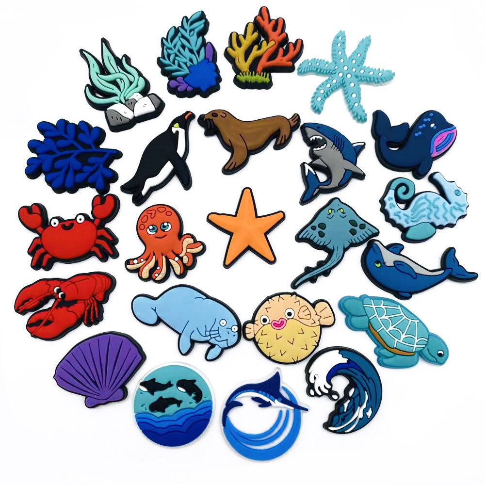 CF 104  Crocs Croc Charm Sea Fish Animal Decoration Silicon