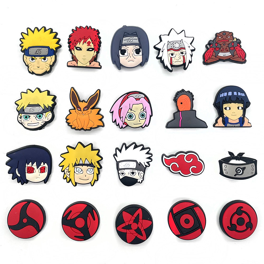 CF28  Crocs Croc Charms Cartoon  Naruto Decoration Silicon