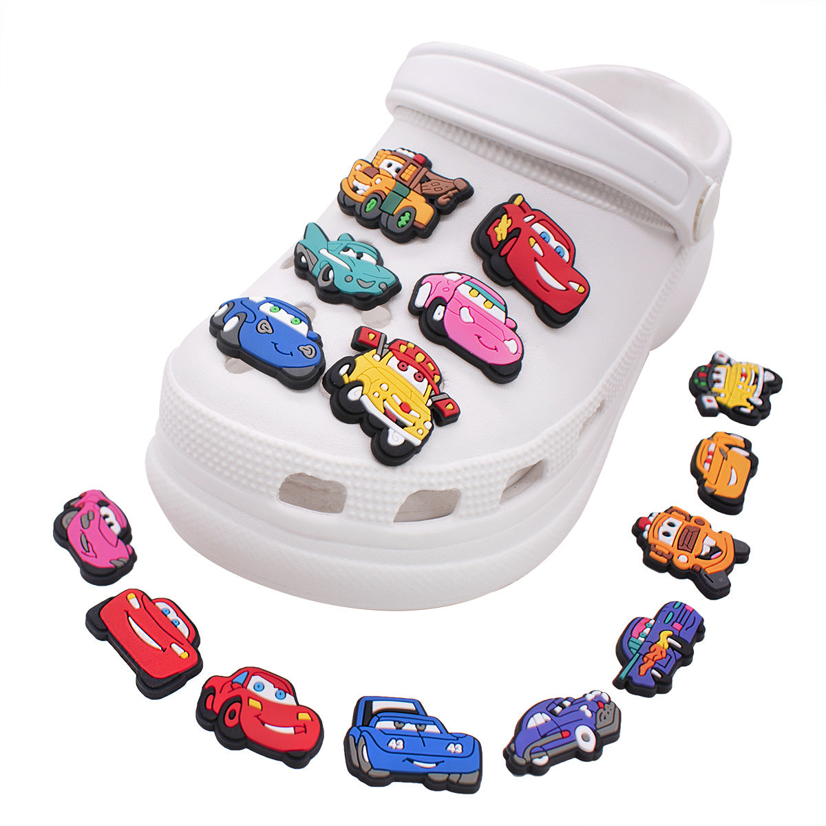 CF 128  Crocs Croc  Car Toys McQueen  Decoration Silicon