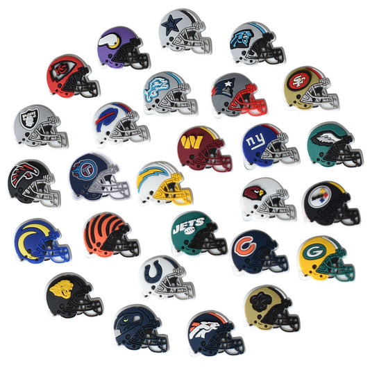 CF 50  Crocs Croc Charms Sports Team NFL Footable  Decoration Silicon