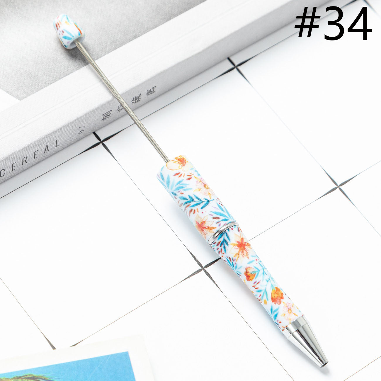 Beadable Pen  Beaded Pen DIY Flower Butterfly Animal Print