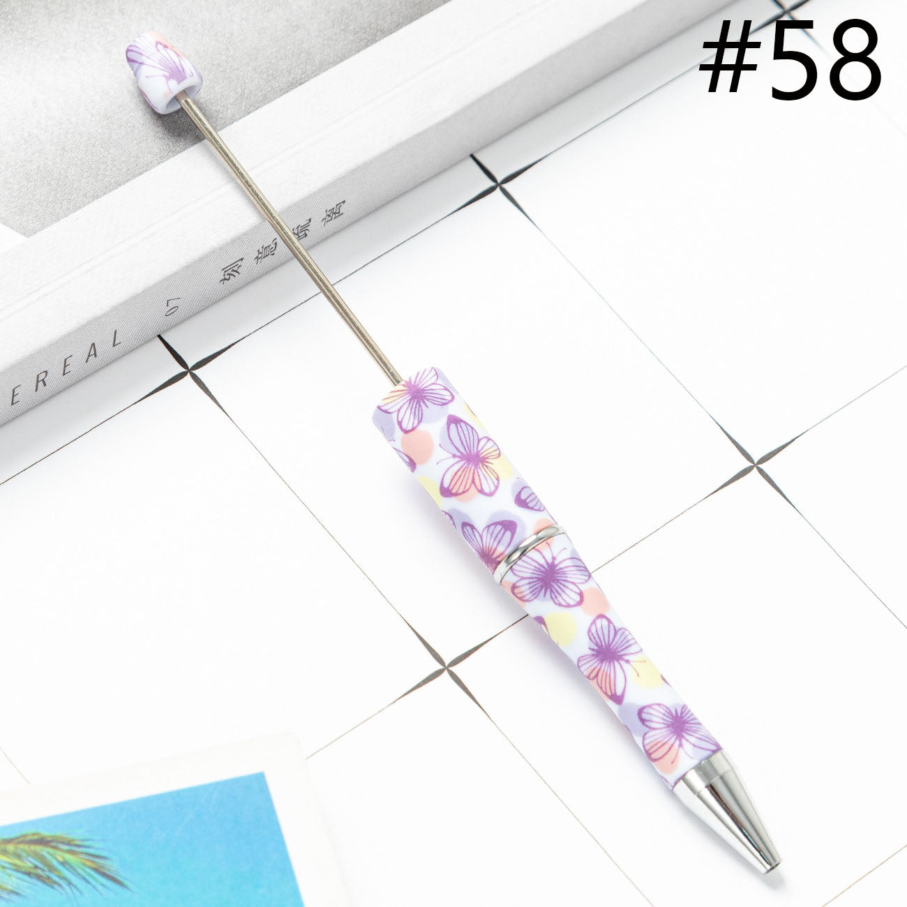 Beadable Pen  Beaded Pen DIY Flower Butterfly Animal Print