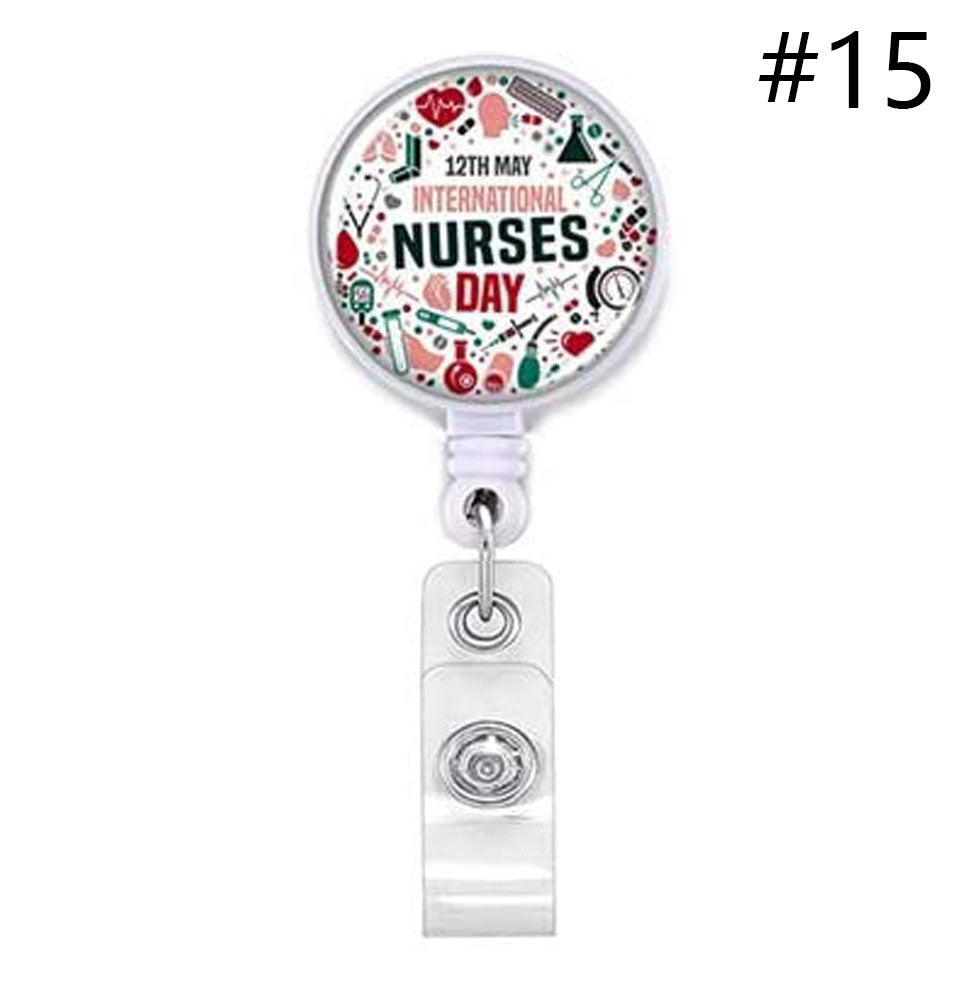 Badge Reel Badgereel   Alligator Clamp Stethoscope  Nurse And Doctor  B 01