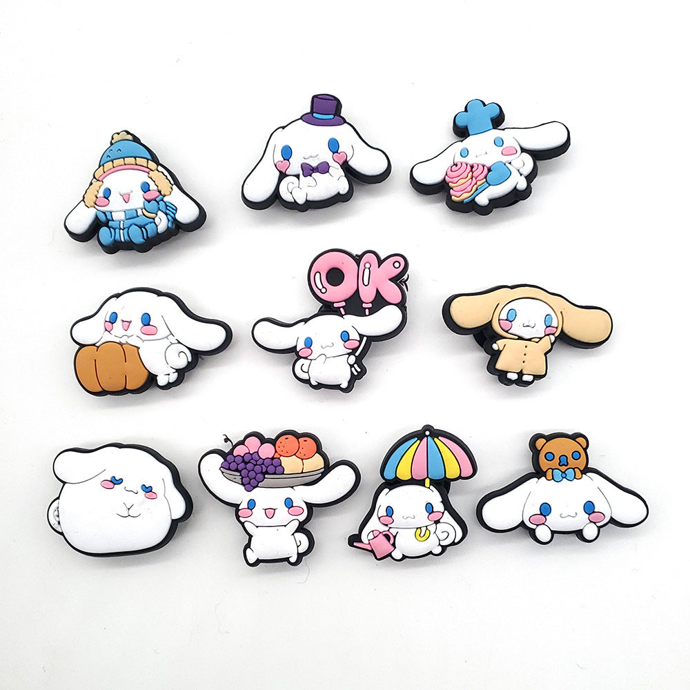 CF 11  Crocs Croc Charms Dog Cinnamoroll  Decoration Silicon Beads