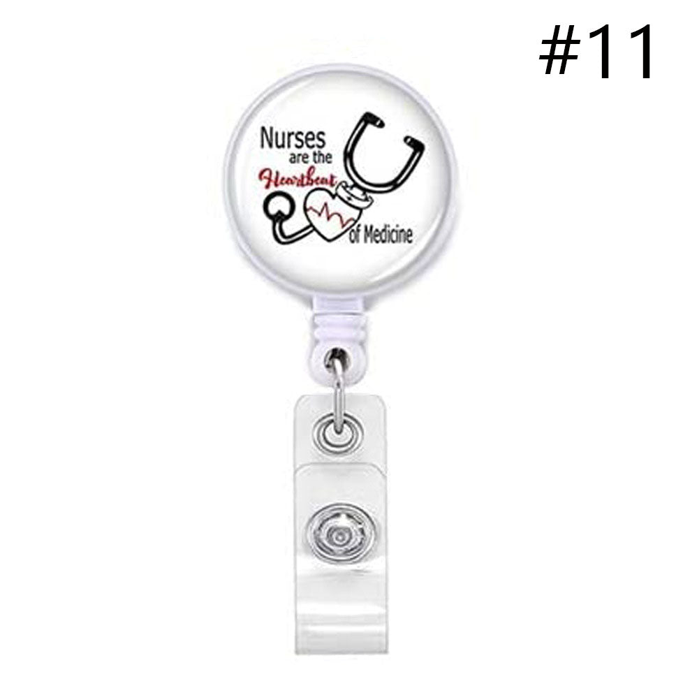 Badge Reel Badgereel   Alligator Clamp Stethoscope  Nurse And Doctor  B 01