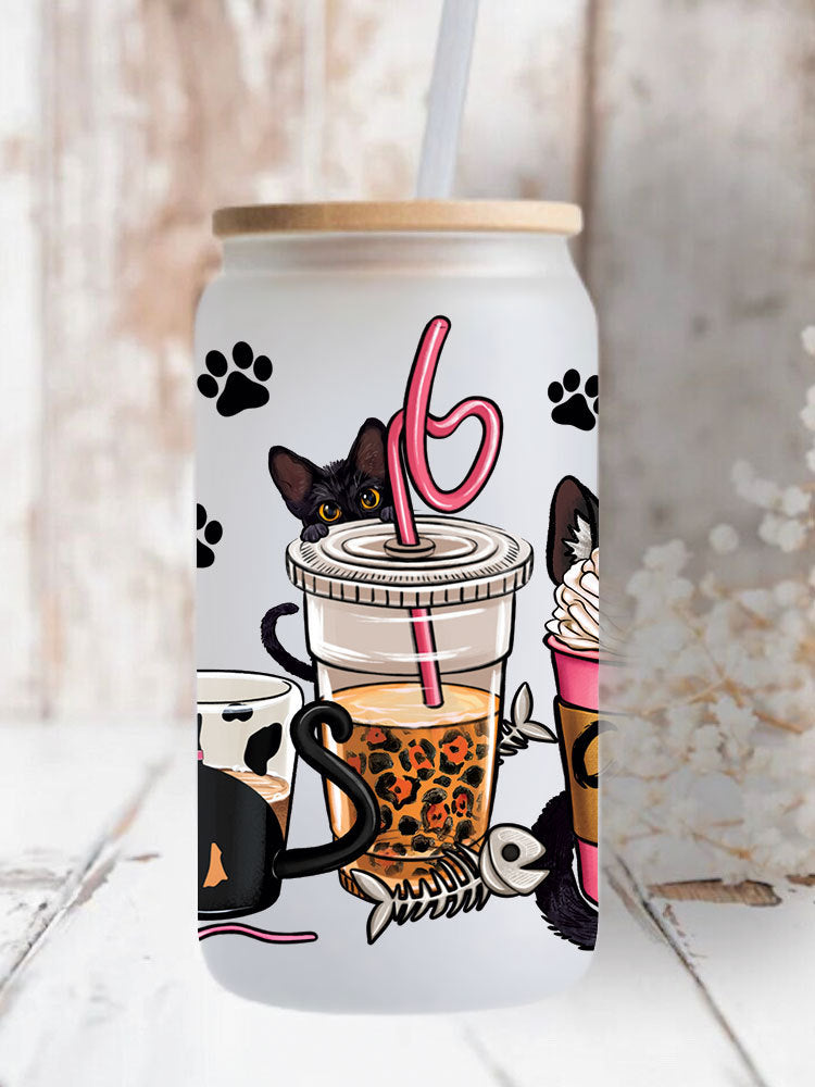 Animals  Cat  Dog Elephant   16Oz   UV DTF Cup Wraps Transfer Stickers Tumblers