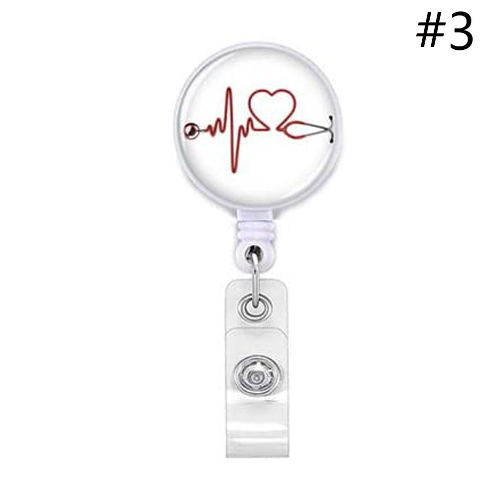 Badge Reel Badgereel   Alligator Clamp Stethoscope  Nurse And Doctor  B 01